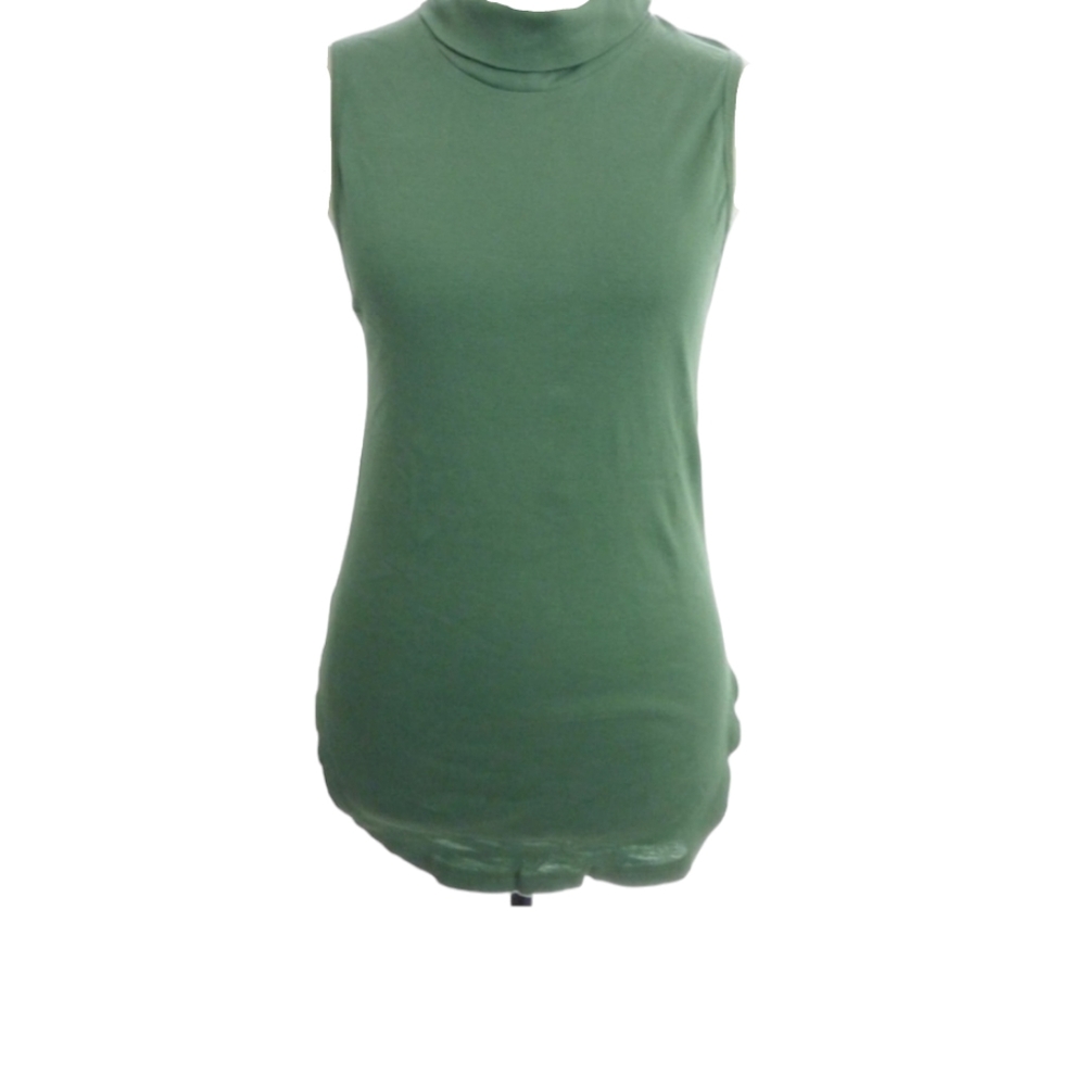 NWOT Free People Turtleneck Muscle Tank Top Tunic in‎ Green XS/S
